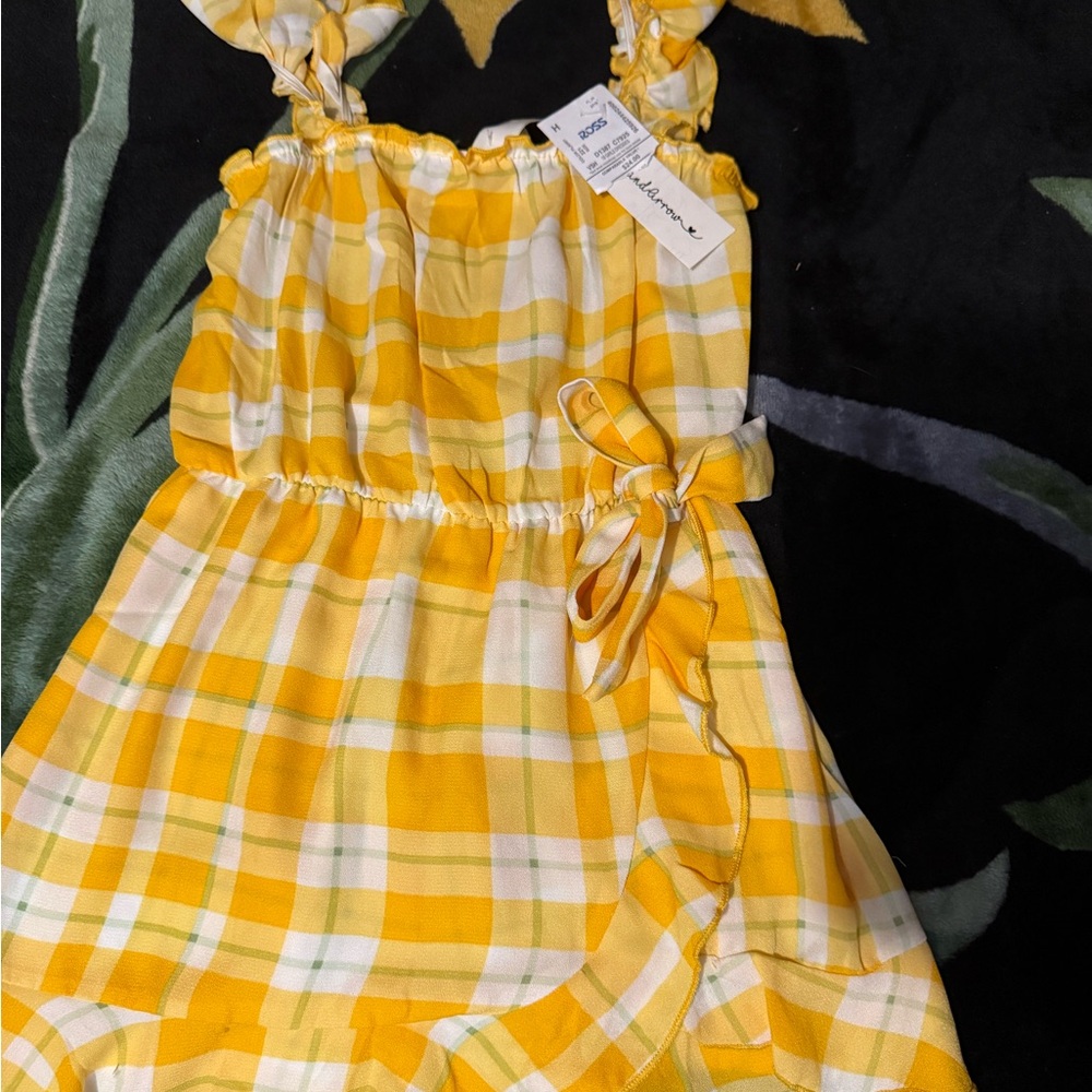 Cat & Jack Yellow and White Sleeveless Sundress